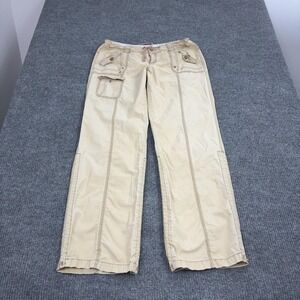 Unionbay Cargo Pants Womens 13 Tan Cotton Wide Leg Utility Y2K Grunge Skater
